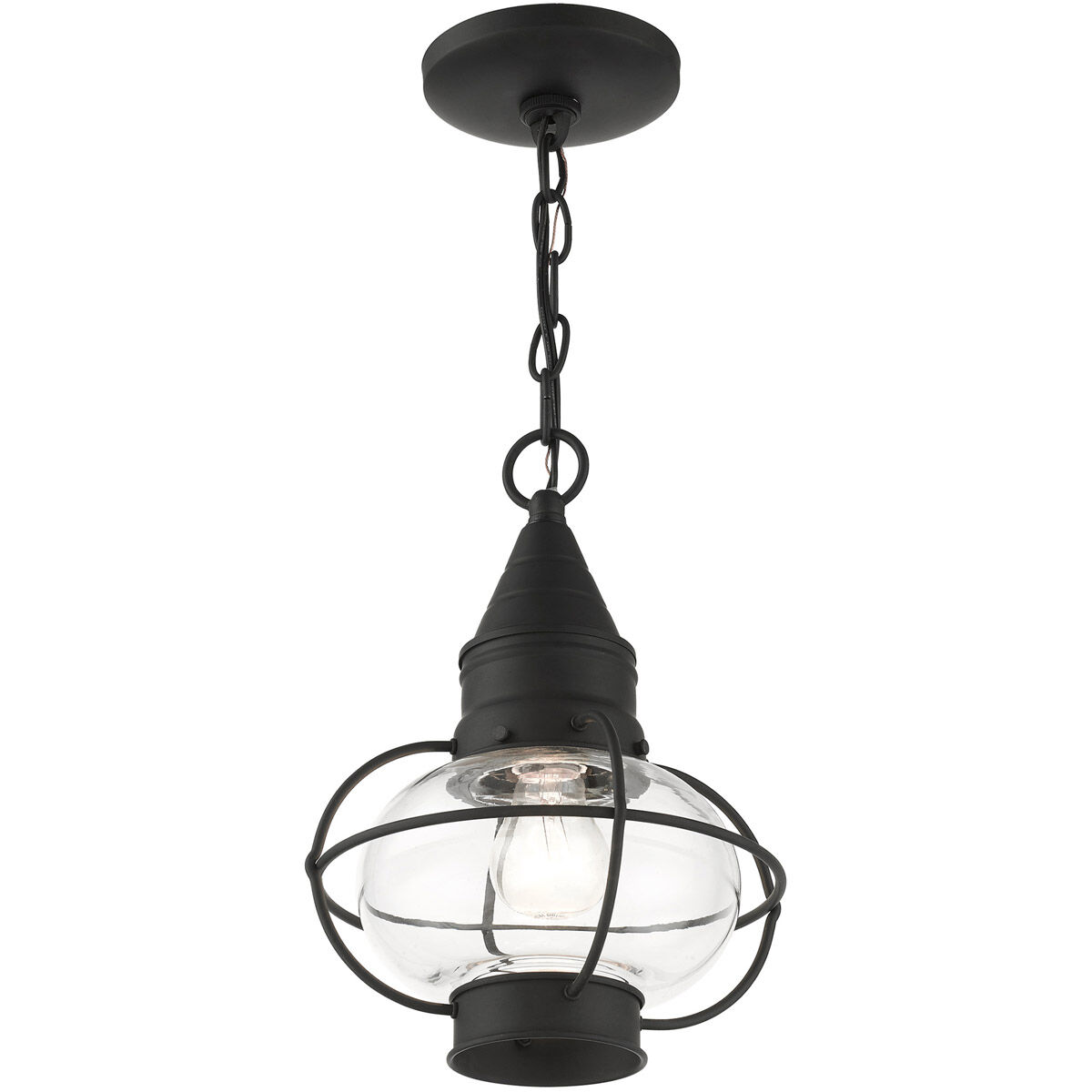 Newburyport 1 Light 9 inch Black Outdoor Pendant Lantern