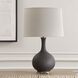 Rimini 24.25 inch 150.00 watt Matte Black Glaze with Rust Undertones and Brushed Antique Brass Table Lamp Portable Light