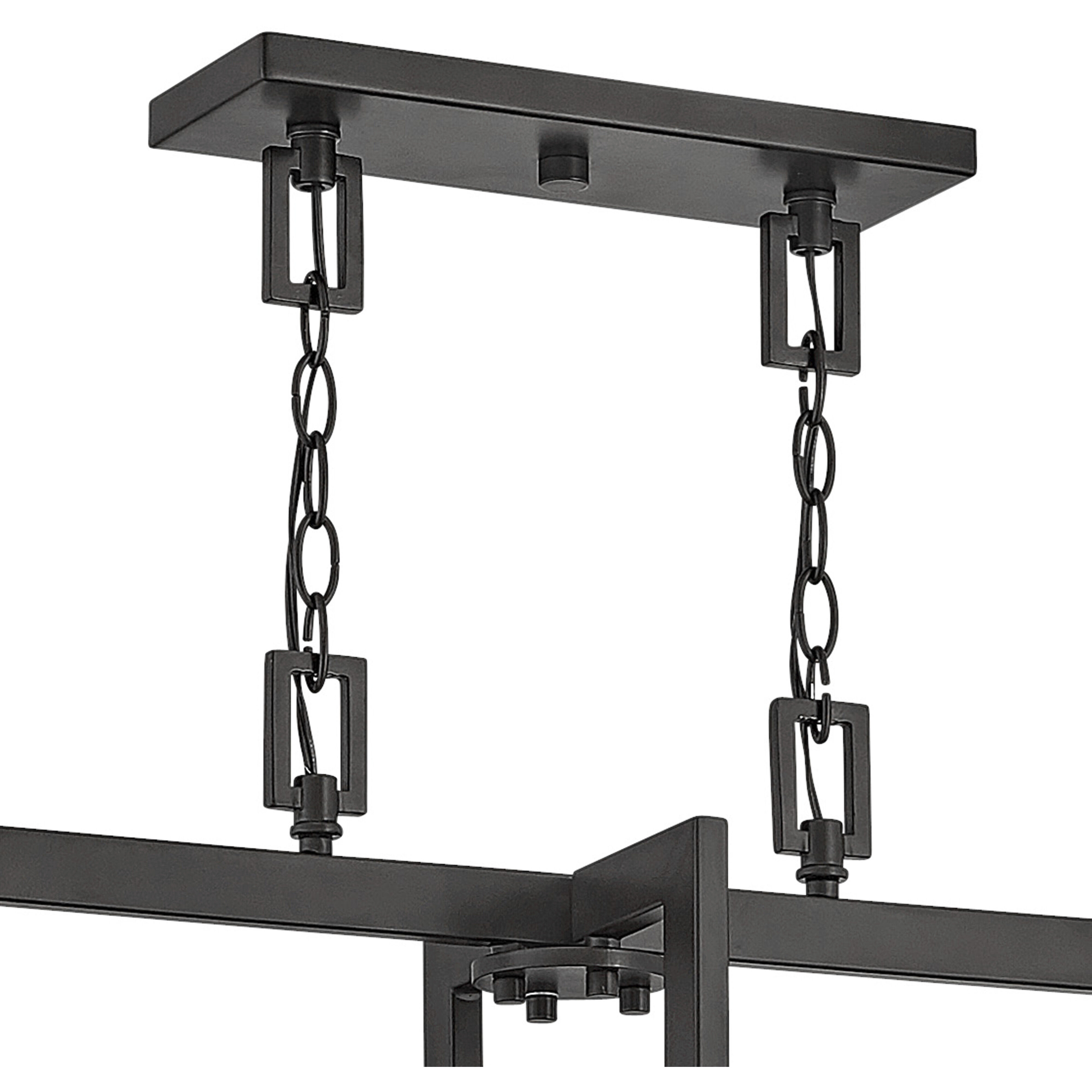 Hampton 4 Light 42 inch Buckeye Bronze Indoor Linear Chandelier Ceiling Light