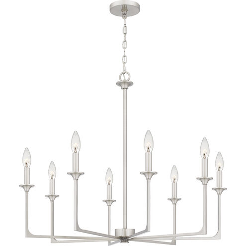 Prescott 8 Light 32 inch Brushed Nickel Chandelier Ceiling Light