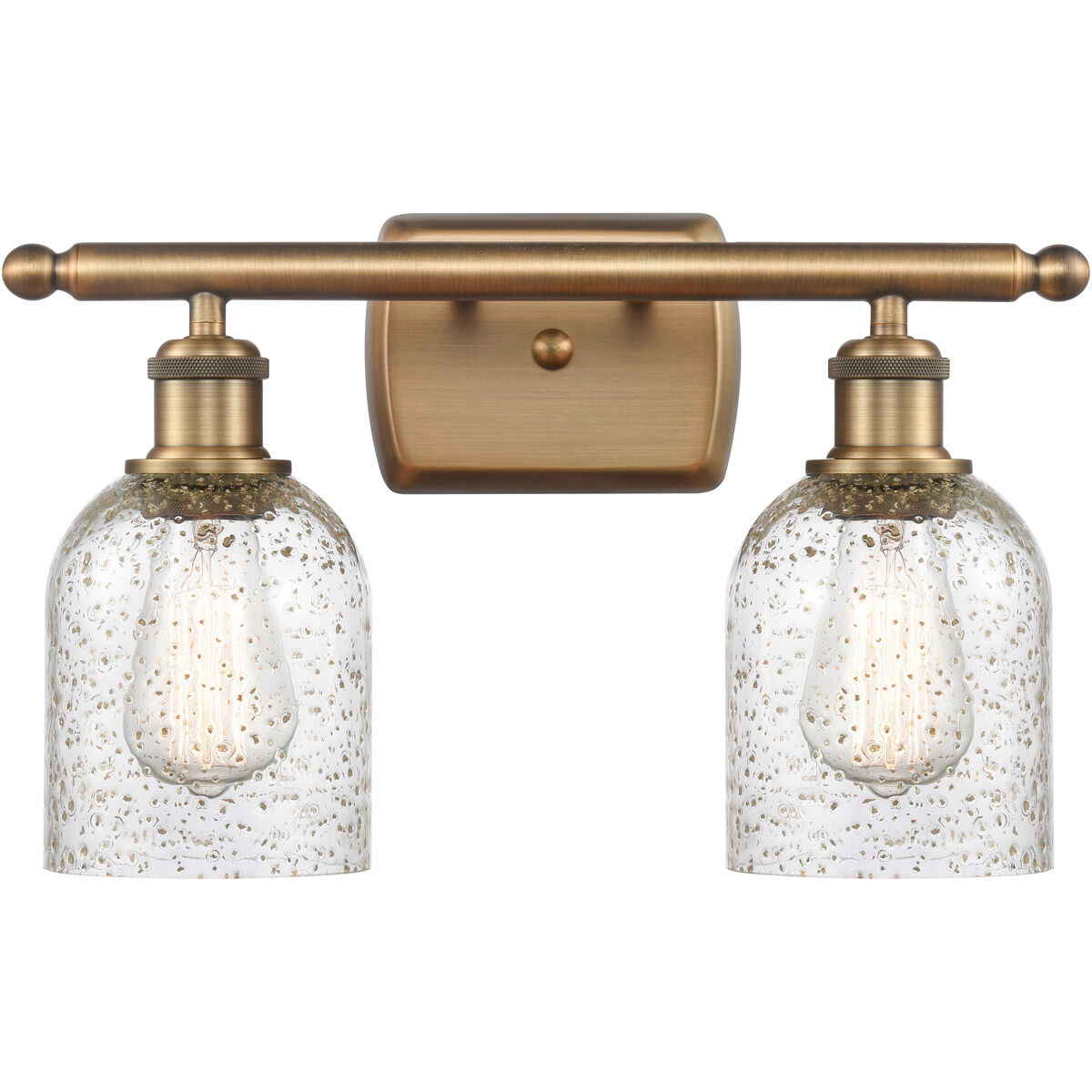 Ballston Caledonia LED 16 inch Brushed Brass Bath Vanity Light Wall Light in Mica Glass, Ballston