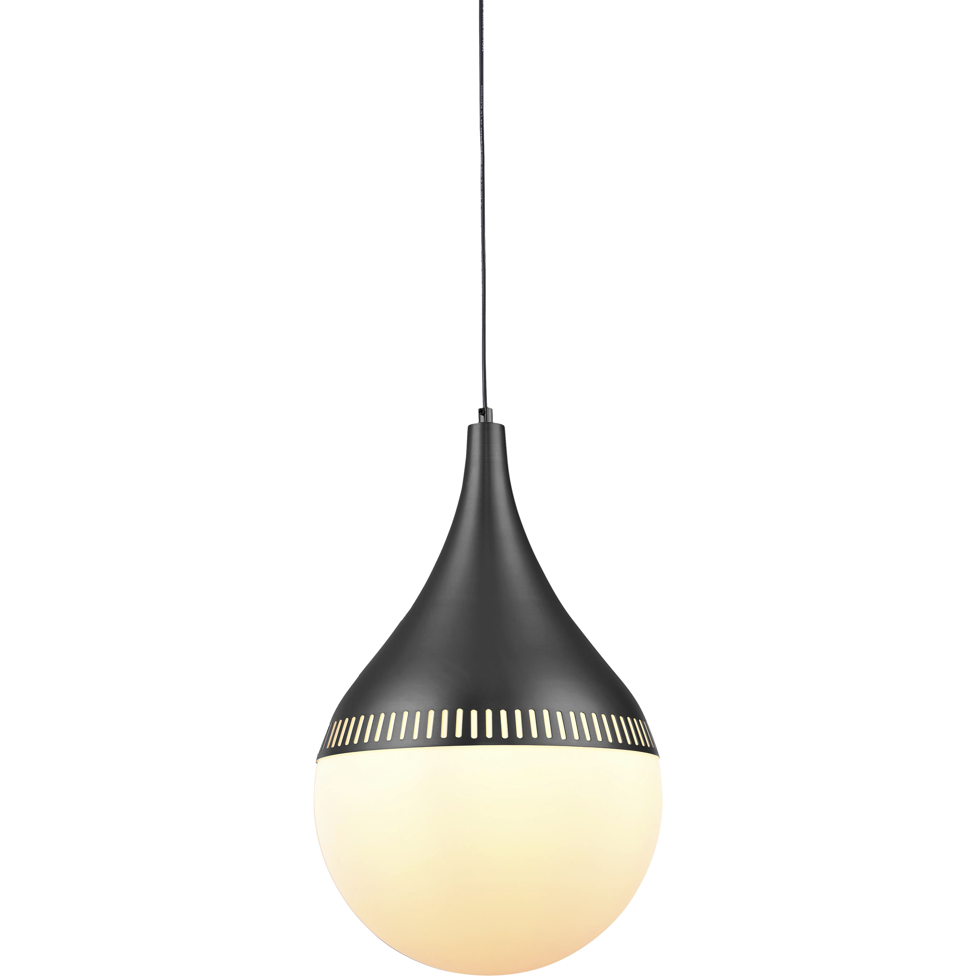 Canada 1 Light 11.8 inch Black Pendant Ceiling Light