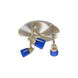 Mul-T-Lite 3 Light 9.5 inch Satin Chrome Flush Mount Ceiling Light