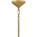 Azalea 12 Light 36 inch Distressed Brass Chandelier Ceiling Light, Single Tier