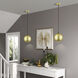 Kuppola 9.25 inch Soft Gold with Black Accents Pendant Ceiling Light, Globe