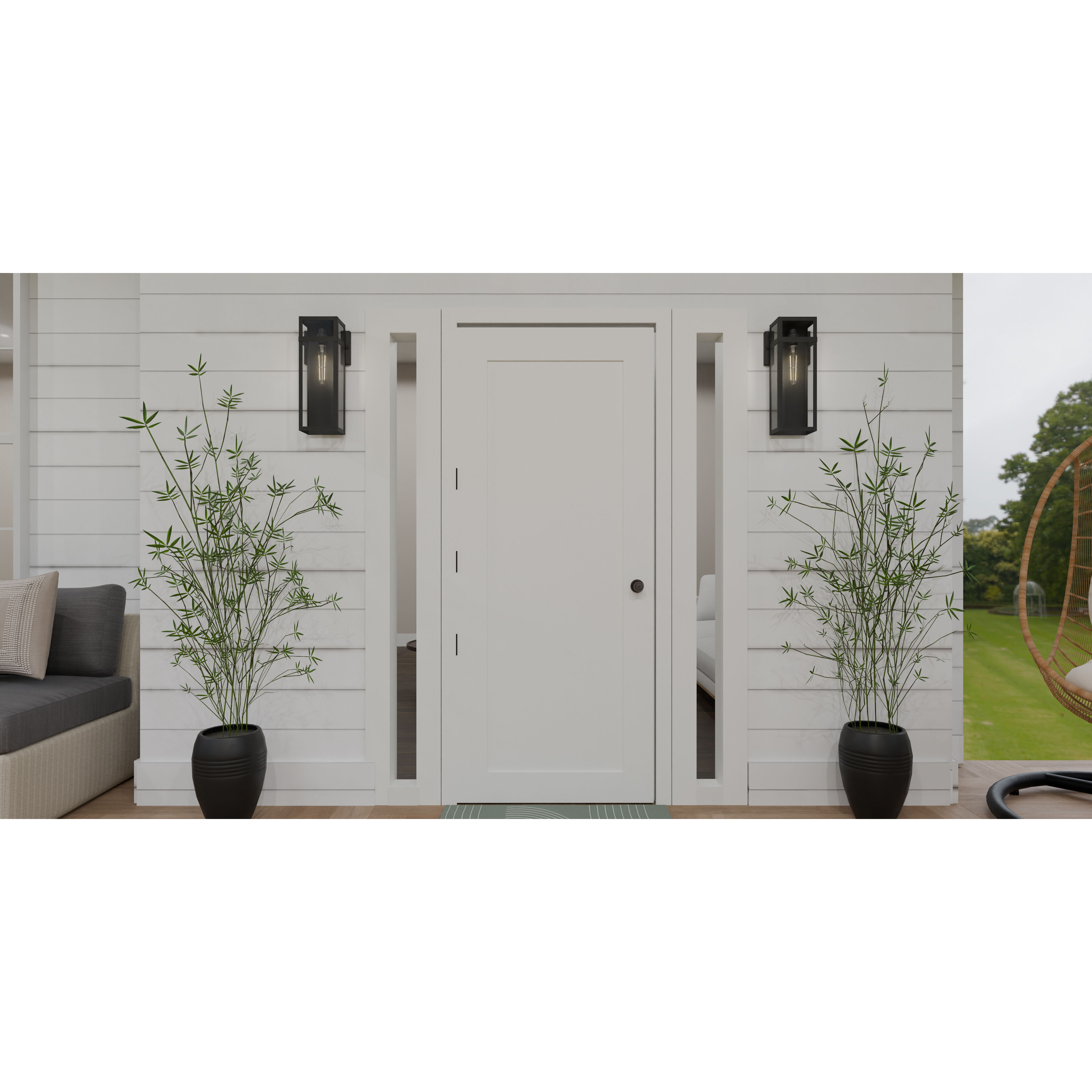 Vanessa 1 Light 7.5 inch Matte Black Outdoor Lantern, Large