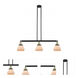 Franklin Restoration Fulton 3 Light 39 inch Black Antique Brass Island Light Ceiling Light in Matte White Glass, Franklin Restoration