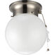 Madison 1 Light 15 inch Brushed Nickel Flush Mount Ceiling Light