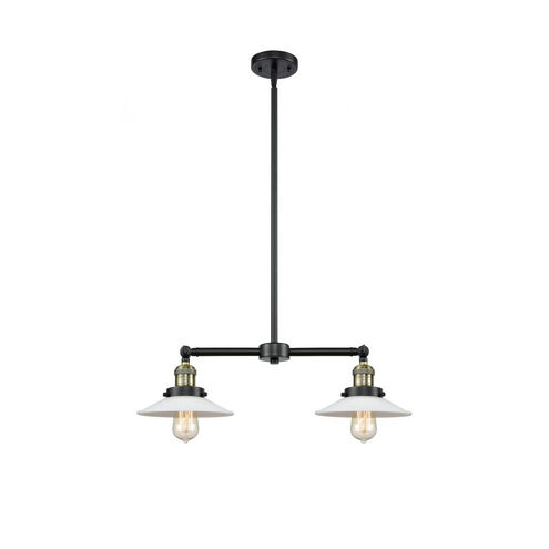 Franklin Restoration Halophane LED 21 inch Black Antique Brass Chandelier Ceiling Light in Matte White Halophane Glass, Franklin Restoration