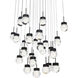 Double Bubble 25 Light 28 inch Black Multi-Light Pendant Ceiling Light