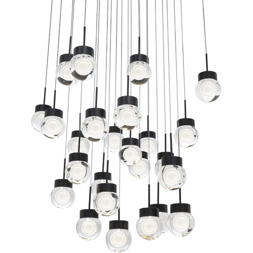 Double Bubble 25 Light 28 inch Black Multi-Light Pendant Ceiling Light