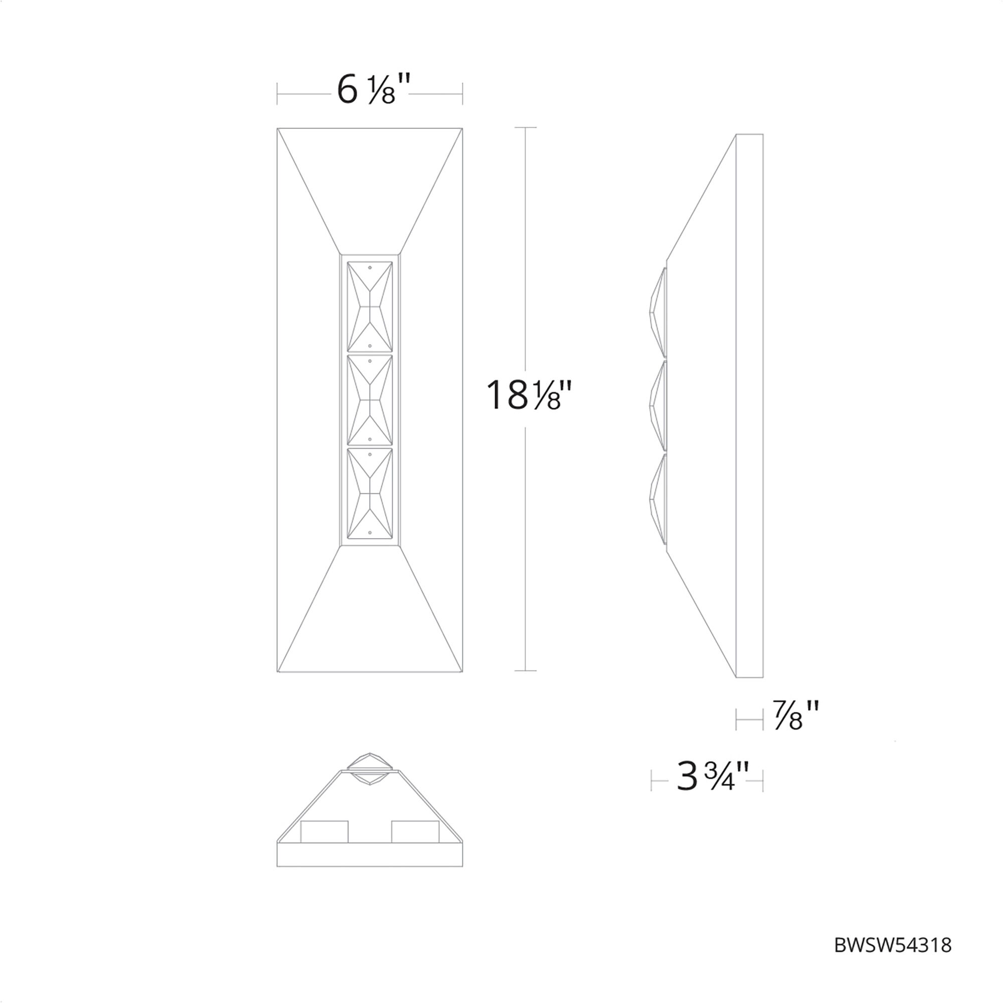 Vida LED 18 inch Black Outdoor Wall Light, Beyond