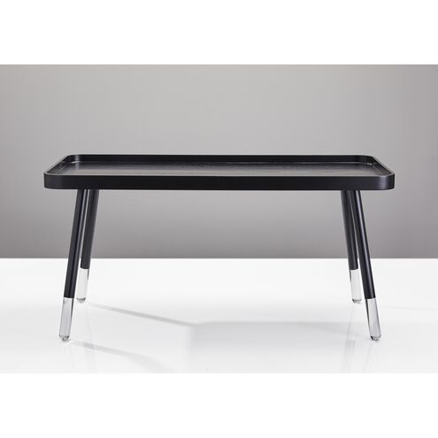 Blaine 19 X 19 inch Black with Acrylic Accents Coffee Table
