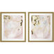 Gold Planet Pink and Metallic Framed Art