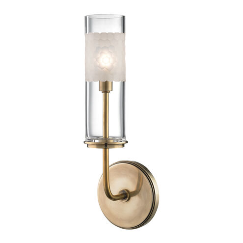 Wentworth 1 Light 5 inch Aged Brass ADA Wall Sconce Wall Light