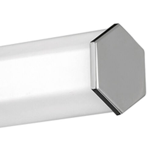 Facet LED 32 inch Polished Nickel Vanity Light Wall Light, Vertical