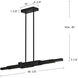 Enzo LED 48.38 inch Black Linear Pendant Ceiling Light