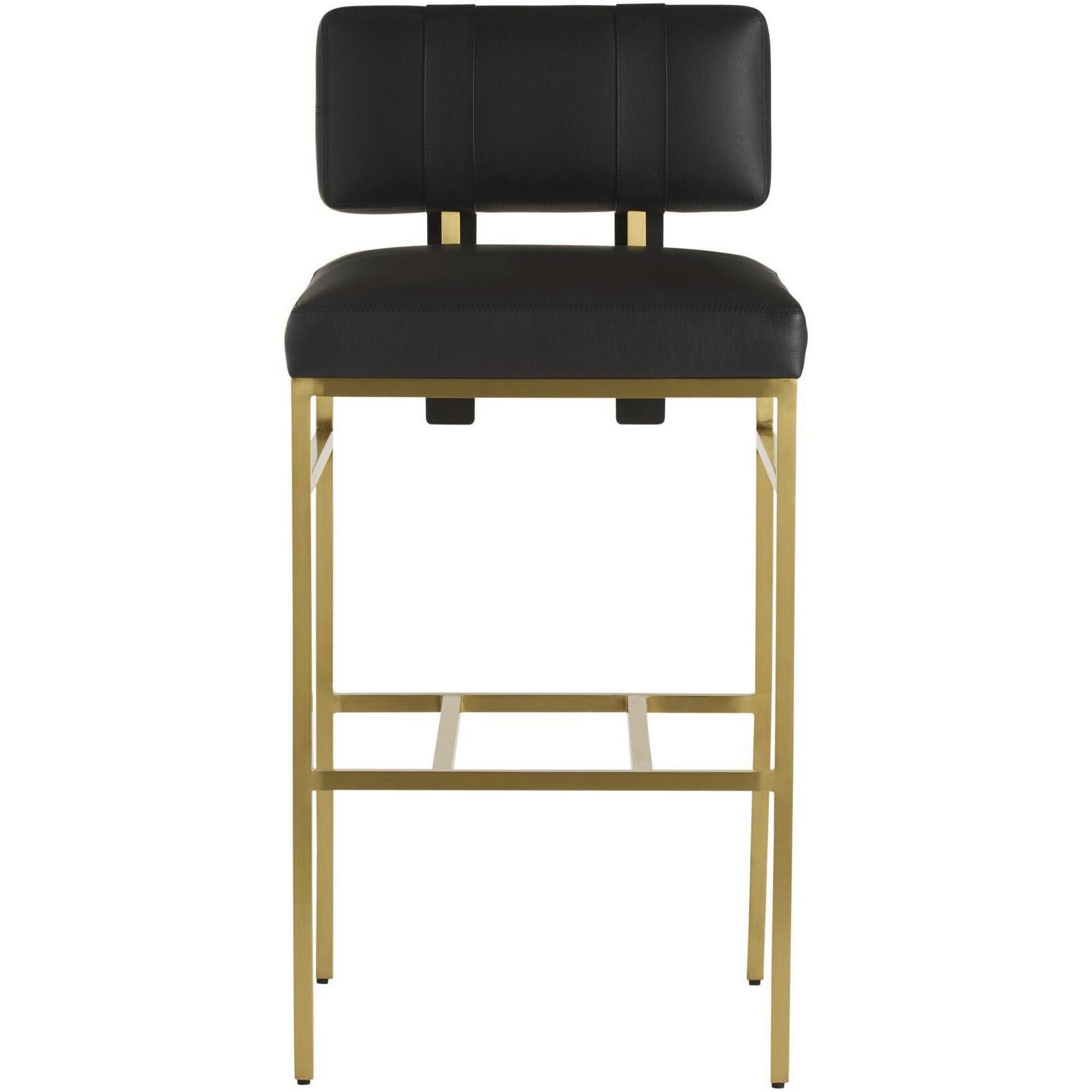 Laney 41 inch Black and Antique Brass Bar Stool