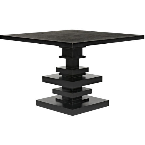 Corum 42 X 42 inch Hand Rubbed Black Dining Table, Square