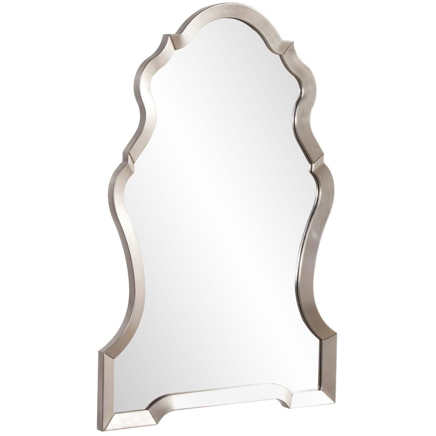 Nadia 44 X 29 inch Bright Silver Leaf Wall Mirror