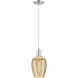 Downtown Urban Preston 1 Light 6.25 inch Brushed Satin Nickel Mini Pendant Ceiling Light in Mercury