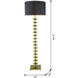Anita 65 inch 60.00 watt Gold and Black Floor Lamp Portable Light