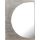 Flute 48 X 36 inch Nickel with Mirror Wall Mirror