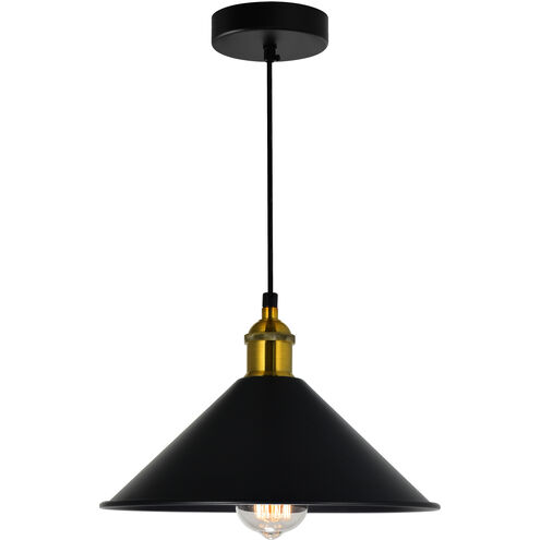 Brave 1 Light 10 inch Black Mini Pendant Ceiling Light