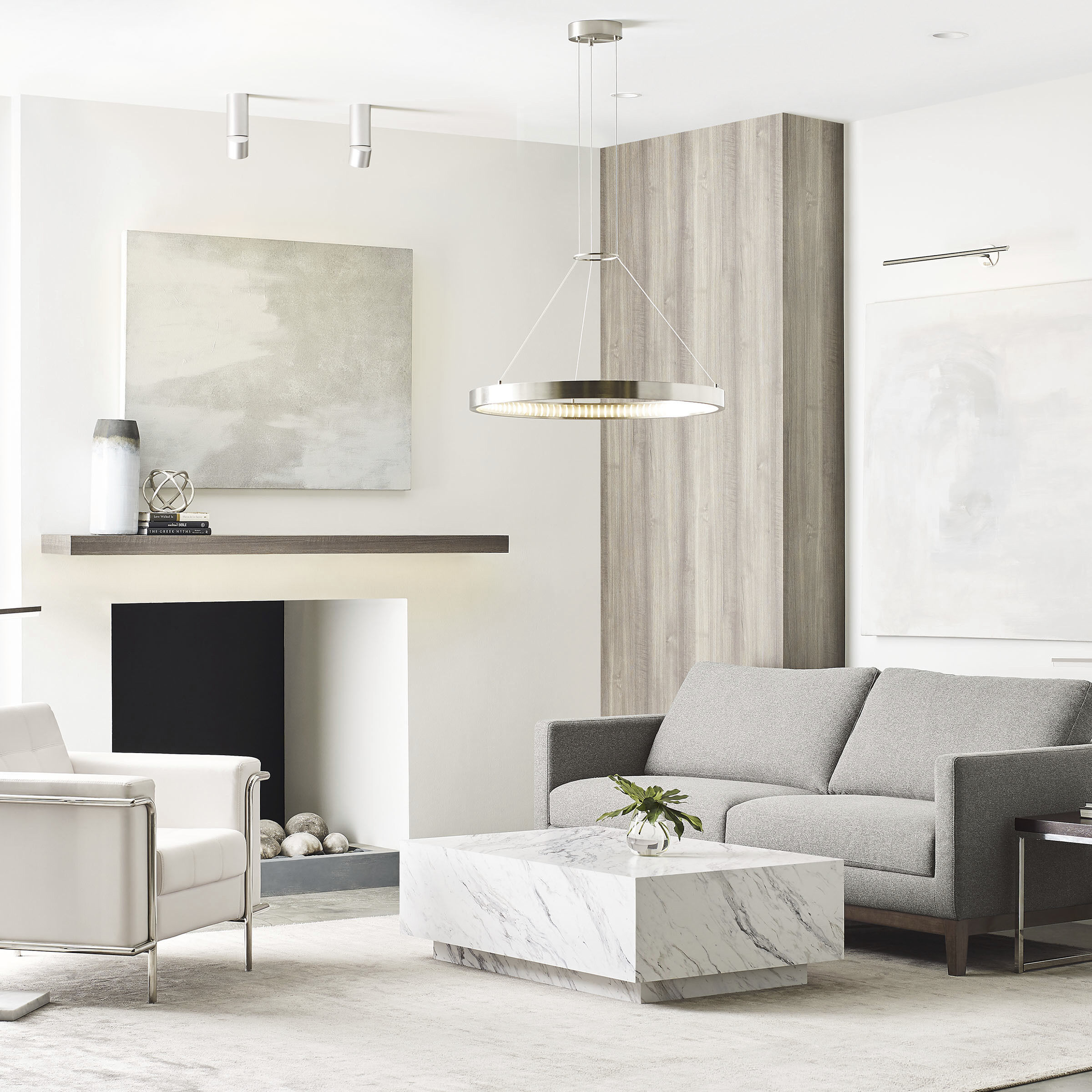 Sean Lavin Bodiam LED 30.4 inch Satin Nickel Chandelier Ceiling Light, Integrated LED