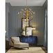 Menefee 18 Light 49.25 inch Antique Gold Leaf Chandelier Ceiling Light, Large