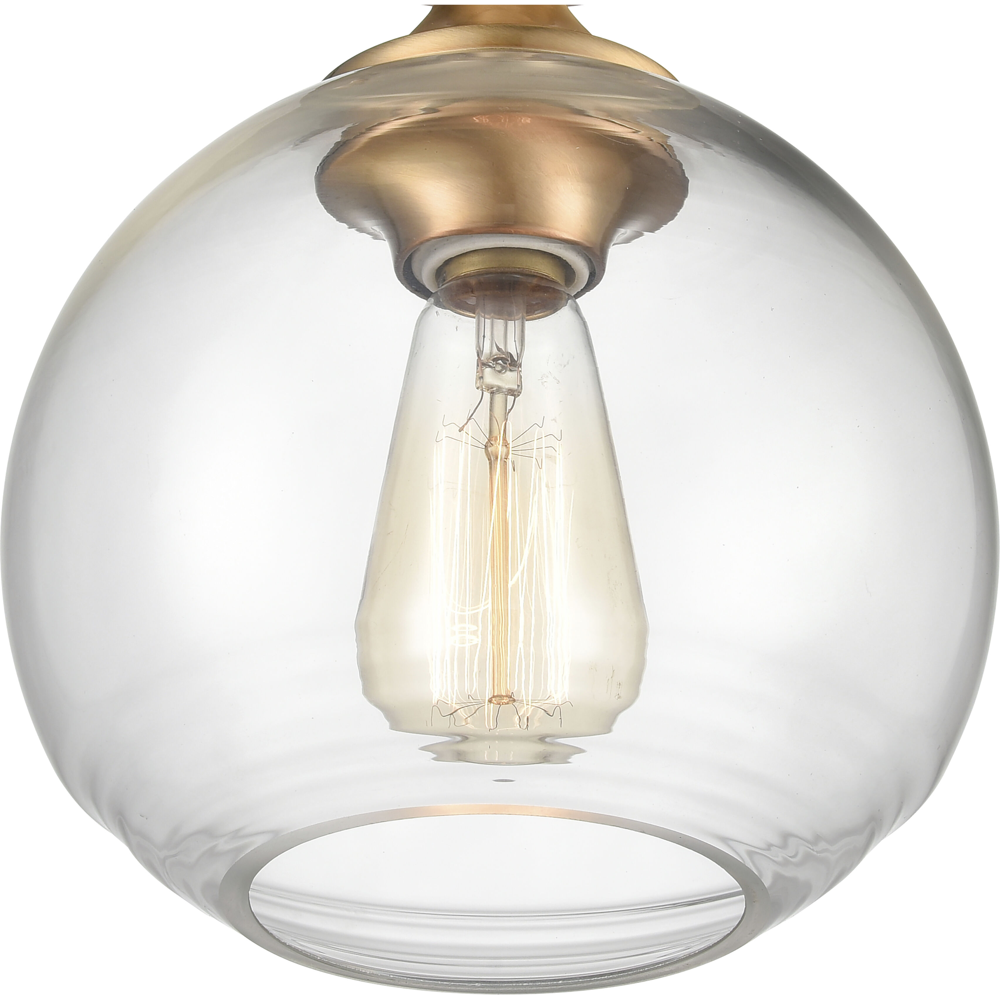 Angie 1 Light 8 inch Satin Brass Semi Flush Mount Ceiling Light