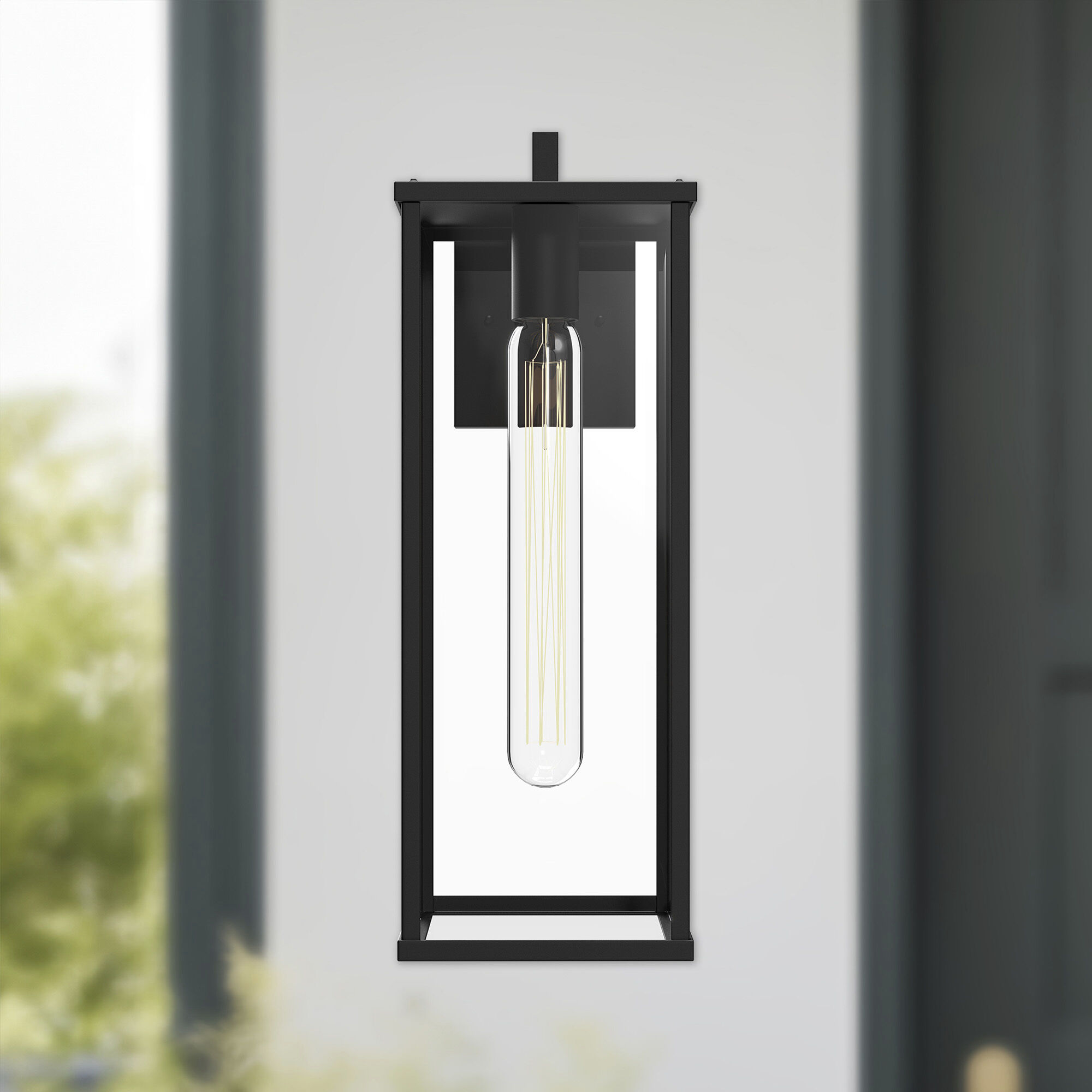 Alora Mood Brentwood 1 Light 17.63 inch Textured Black Exterior Wall Sconce