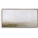 Hazy Lake White and Gray and Green and Brown Framed Landscape Art