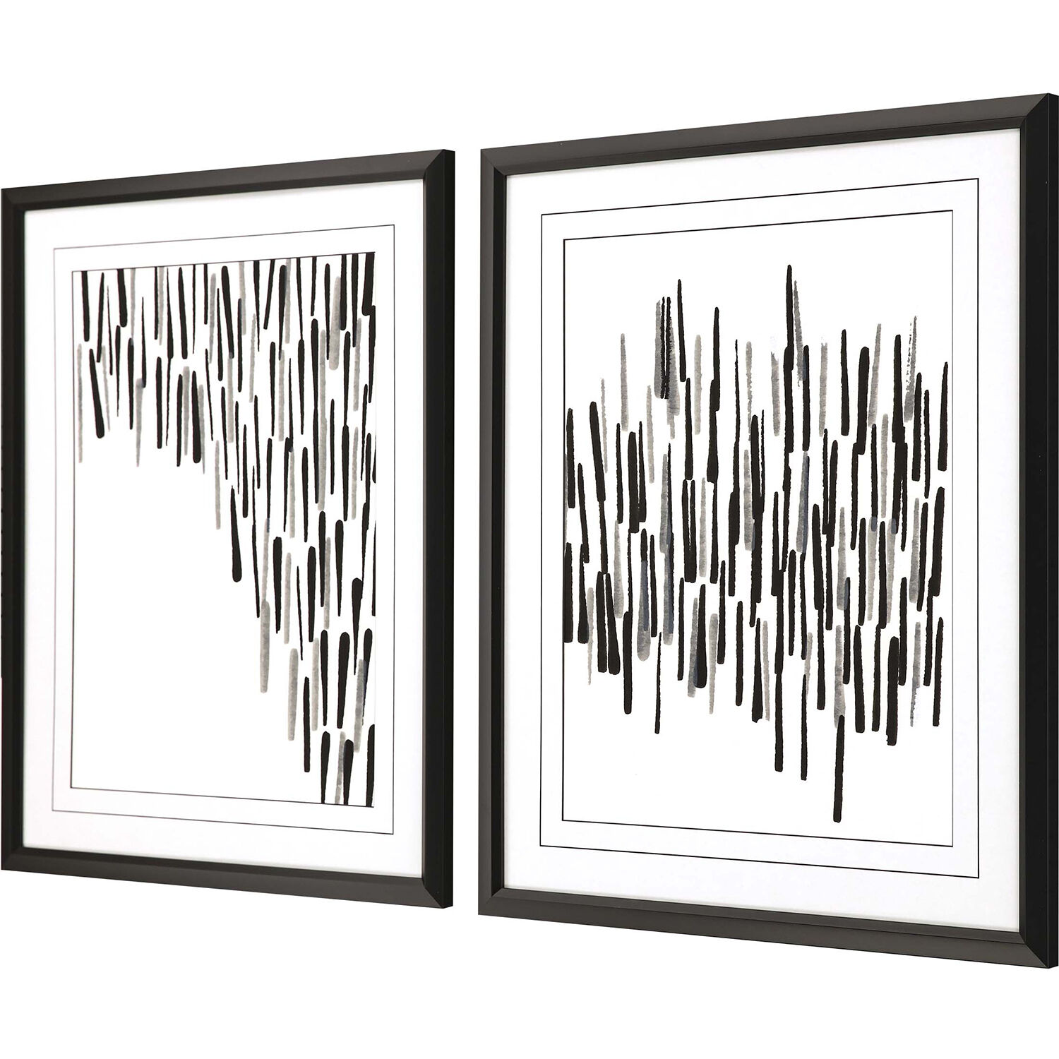 Geometrics Neutral and Black and White Framed Art