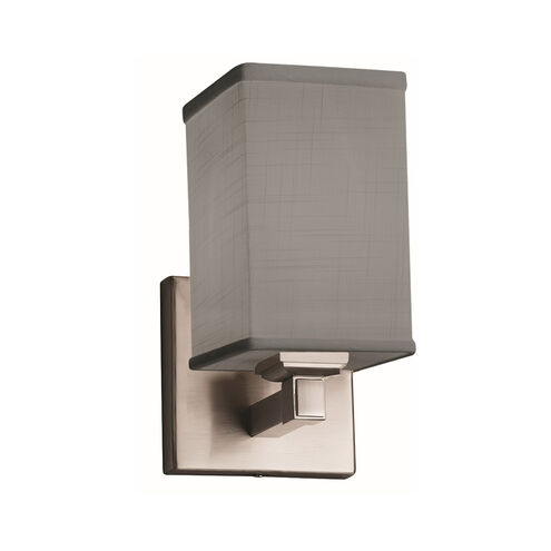 Textile LED 5 inch Brushed Nickel Wall Sconce Wall Light