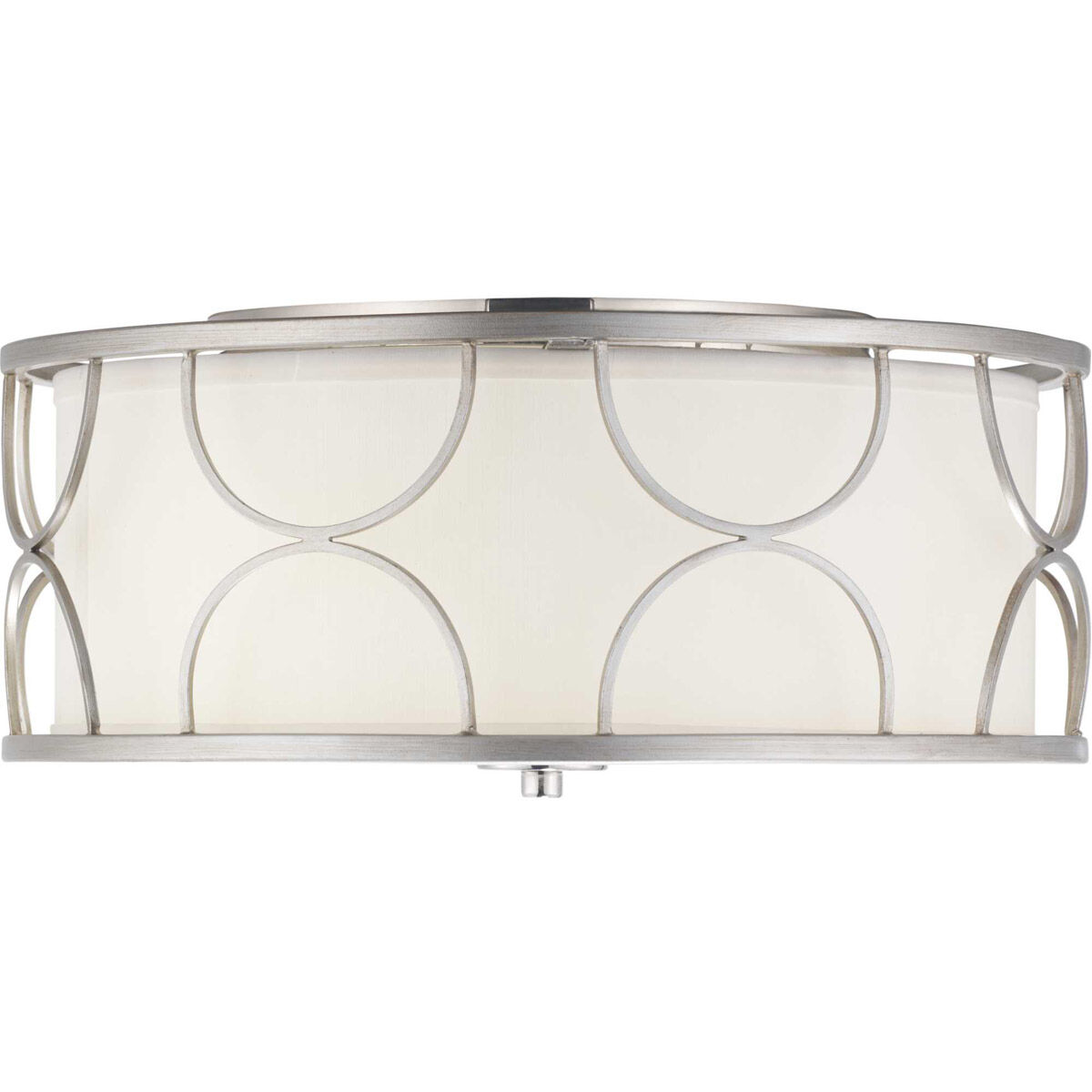 Landree 3 Light 16 inch Silver Ridge Flush Mount Ceiling Light