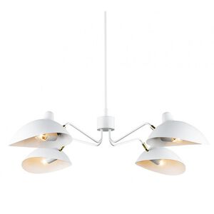 Droid 4 Light 42 inch White and Brushed Gold Pendant Ceiling Light
