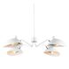 Droid 4 Light 42 inch White and Brushed Gold Pendant Ceiling Light