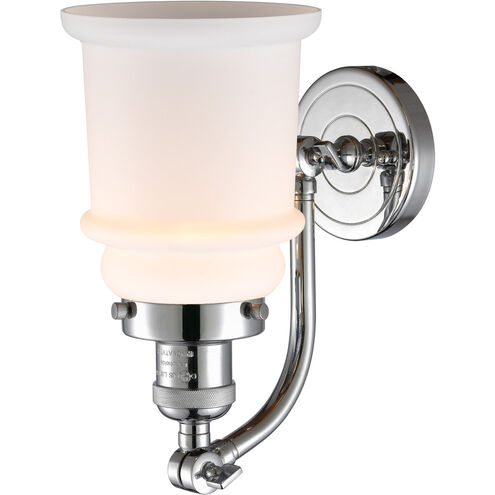 Franklin Restoration Canton LED 7 inch Polished Chrome Sconce Wall Light in Matte White Glass, Franklin Restoration