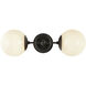 Alora Mood Fiore 2 Light 6 inch Matte Black Bath Vanity Light Wall Light