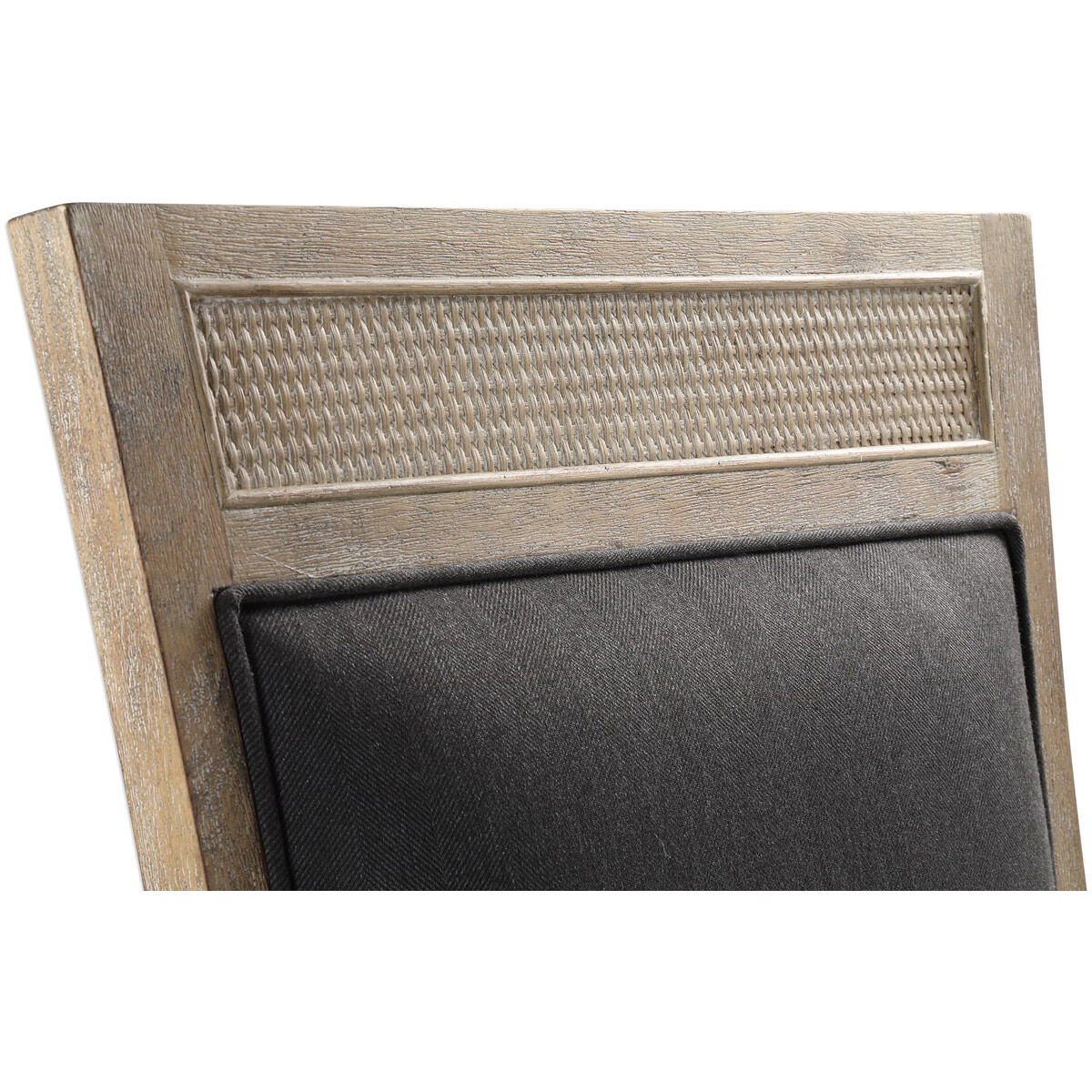 Uttermost 23440 Encore Dark Gray and Hand Rubbed Sandstone Armless Chair