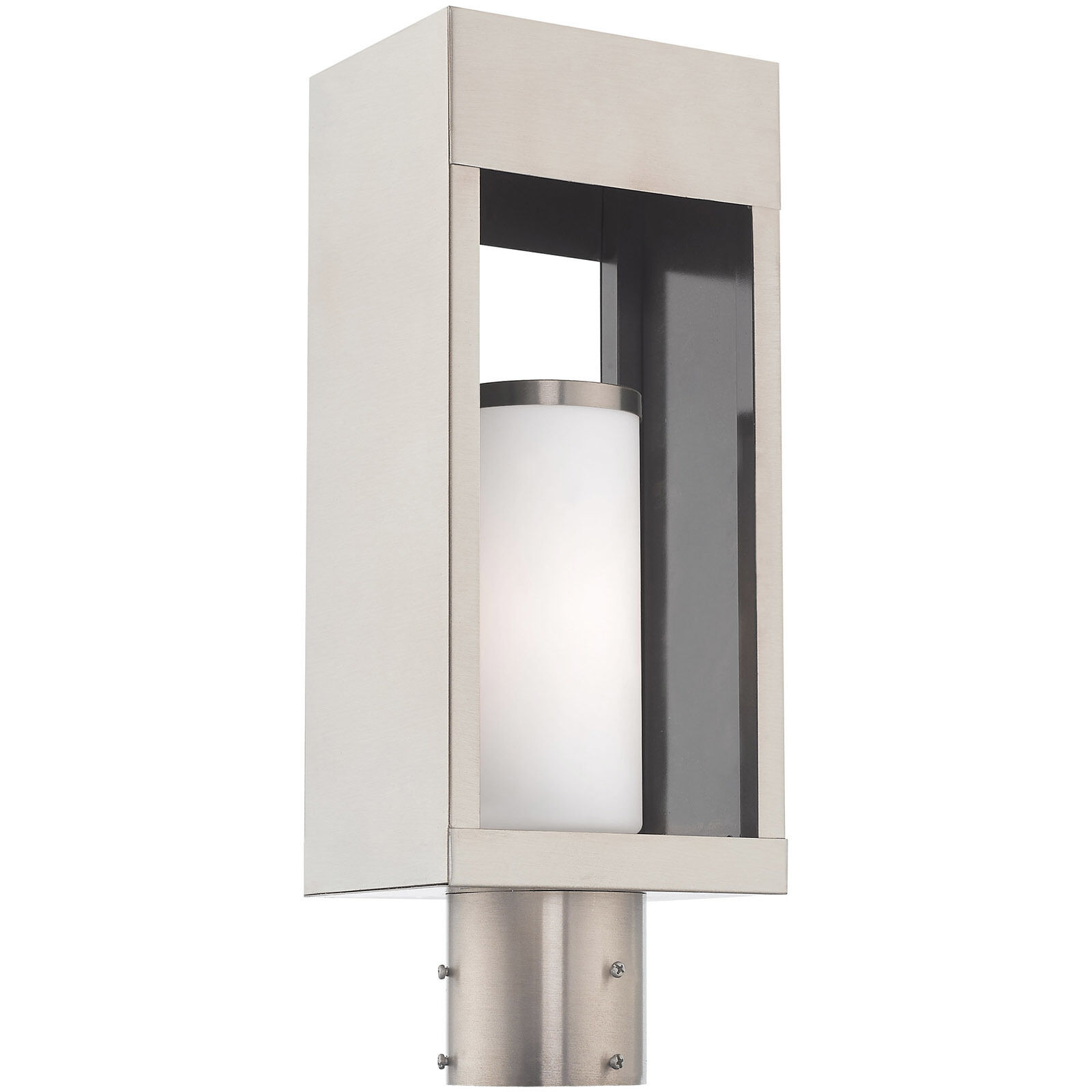 Bleecker 1 Light 17 inch Brushed Nickel Outdoor Post Top Lantern