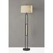 Levy 62 inch 60.00 watt Black with Webbed Caning Material Floor Lamp Portable Light