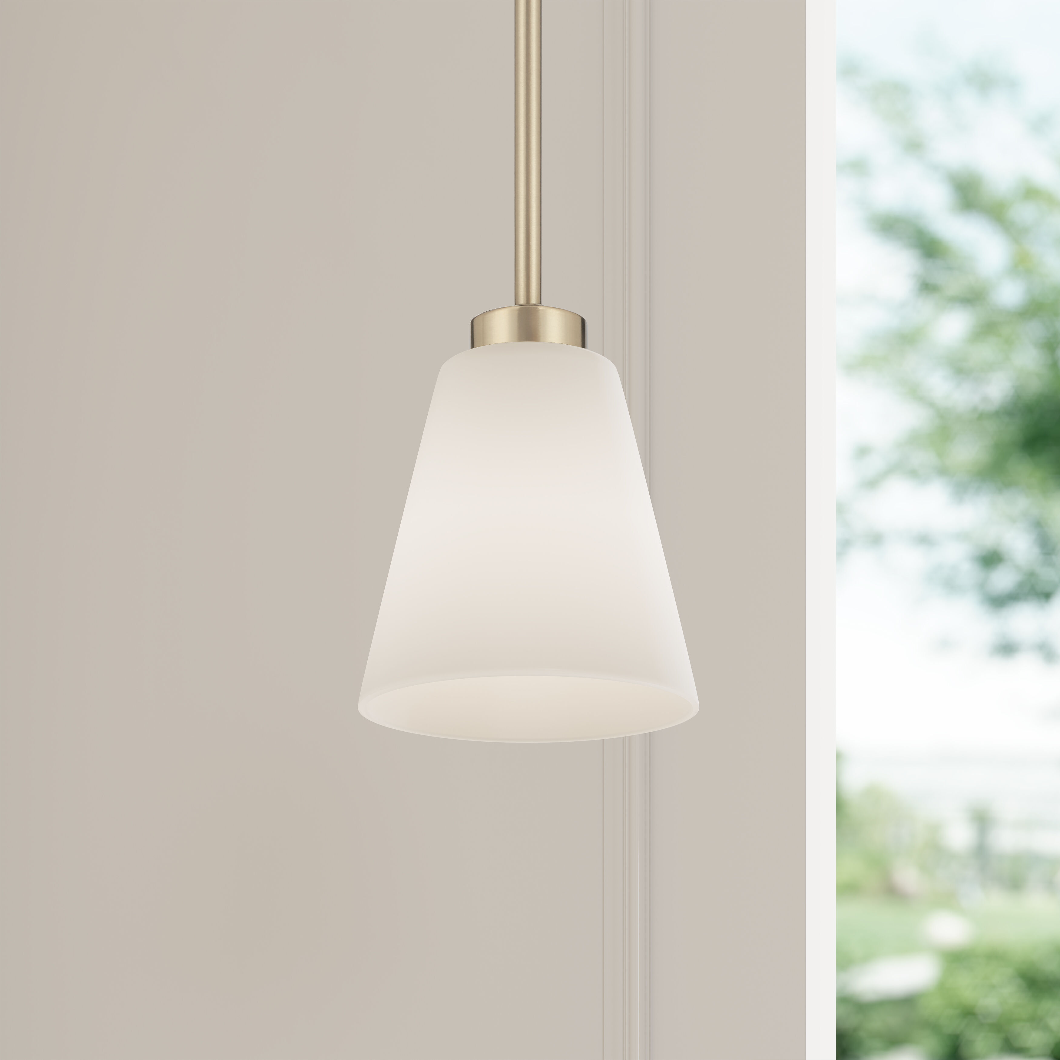 Strayhan 1 Light 5.75 inch Modern Gold Mini Pendant Ceiling Light