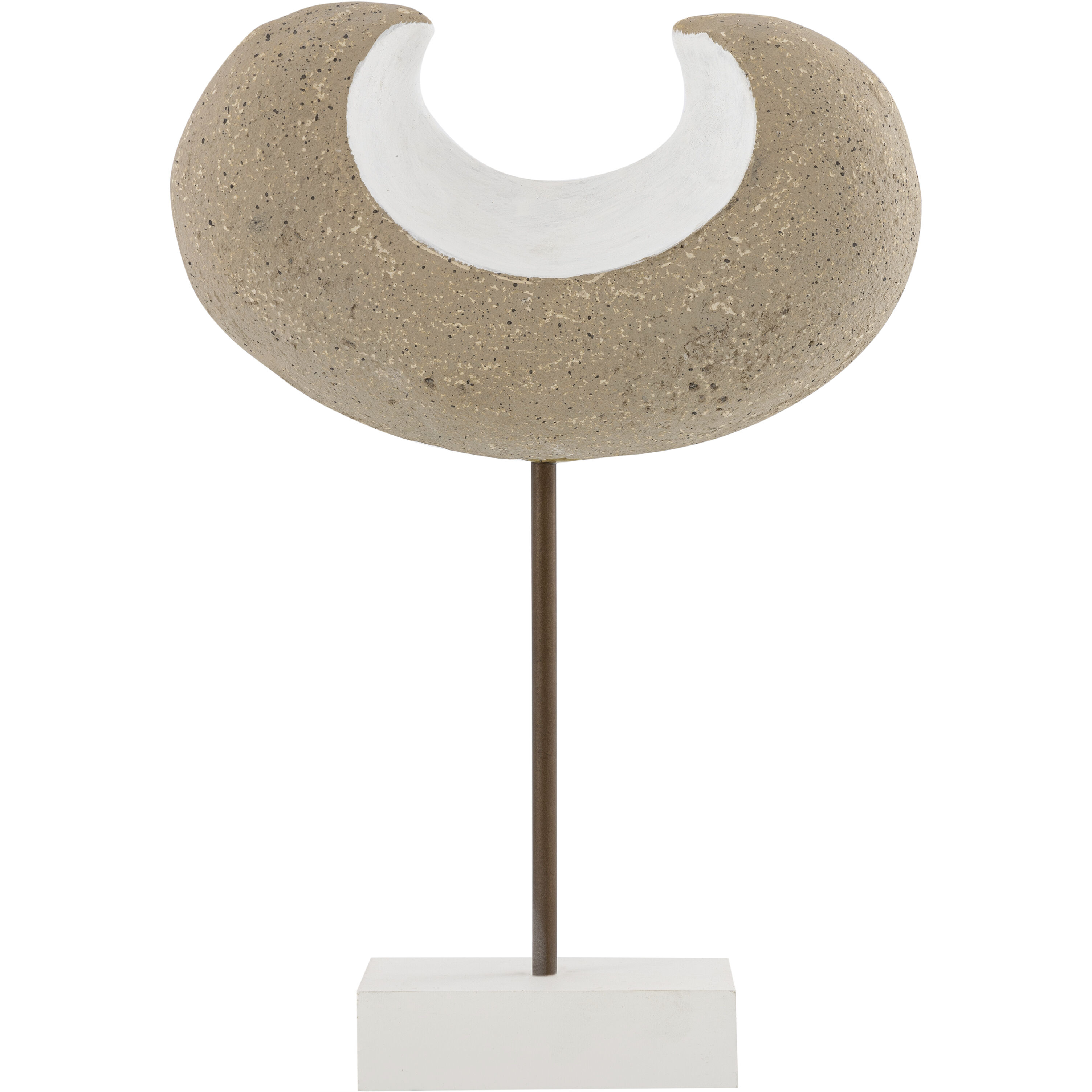 Don Beige with White and Bronze Object