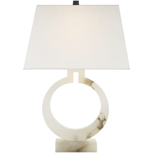 Chapman & Myers Ring 27 inch 100 watt Alabaster Table Lamp Portable Light in Linen, Large