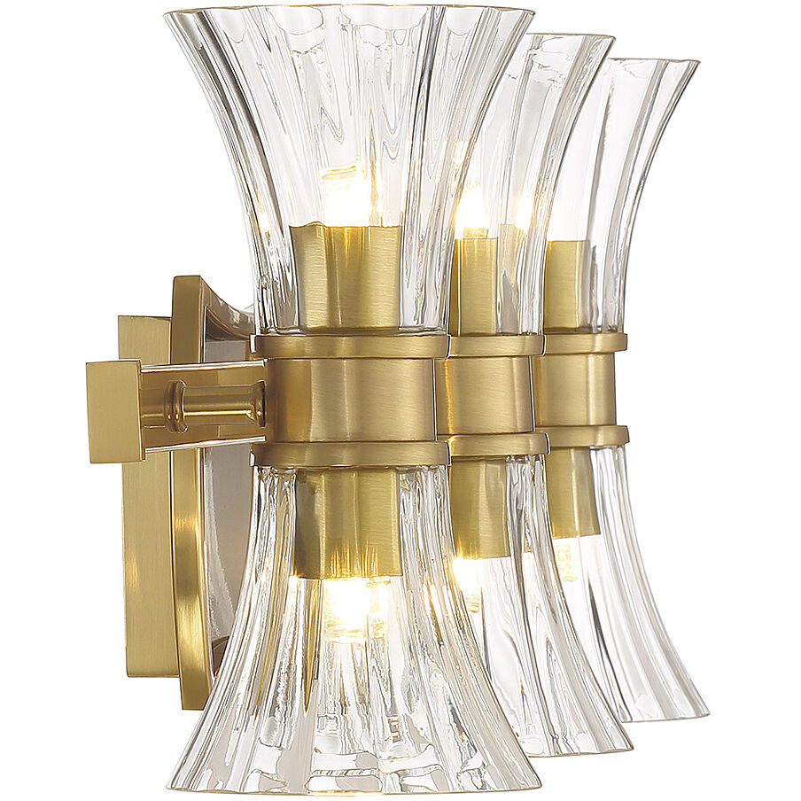 Warm brass vanity light 2025