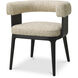 Dubois Black Oak Veneer and Boucle Sonata Cream Dining Chair