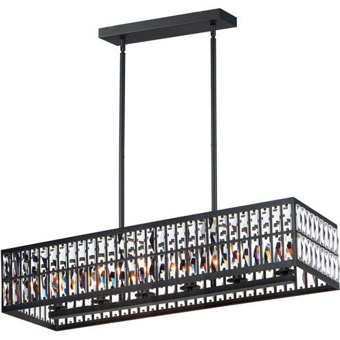 Madeline 6 Light 38 inch Black Linear Pendant Ceiling Light