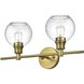 Collier 2 Light 19 inch Satin Gold Bath Sconce Wall Light